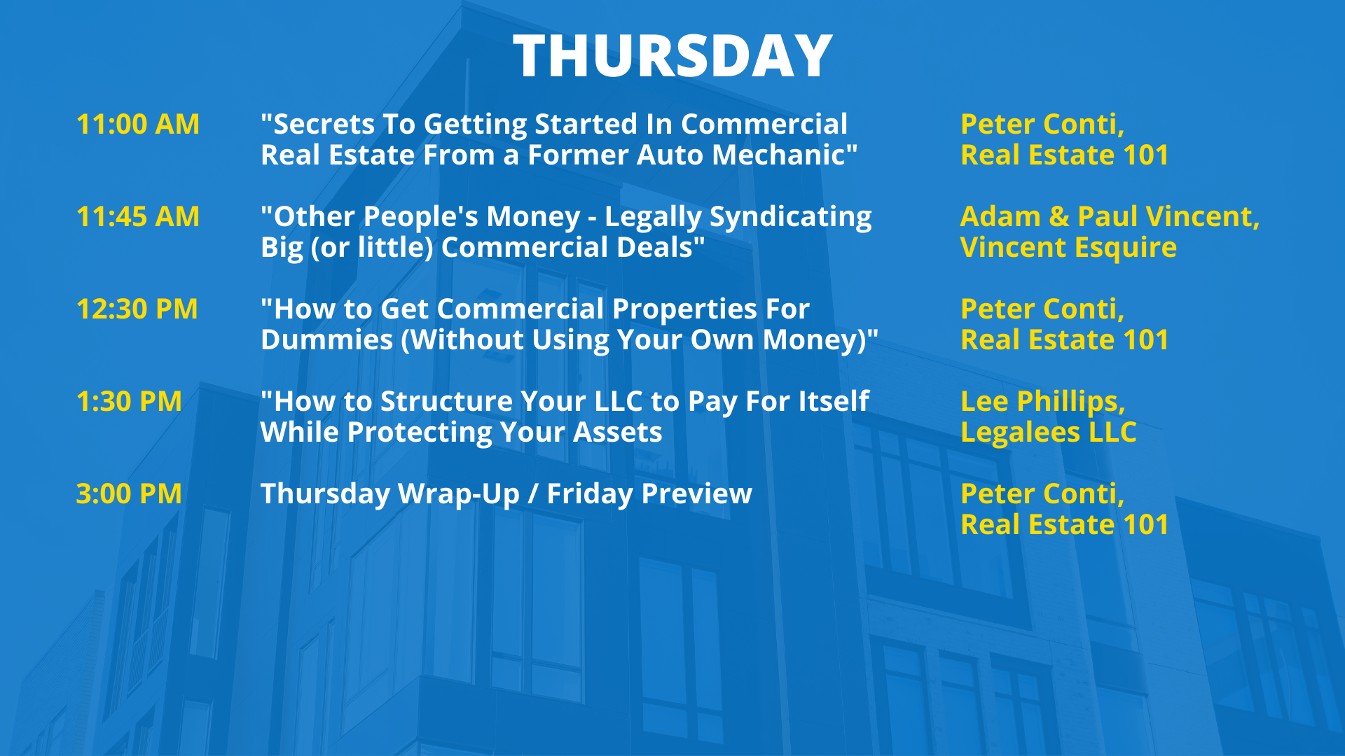 Lobby / Agenda for Virtual Summit